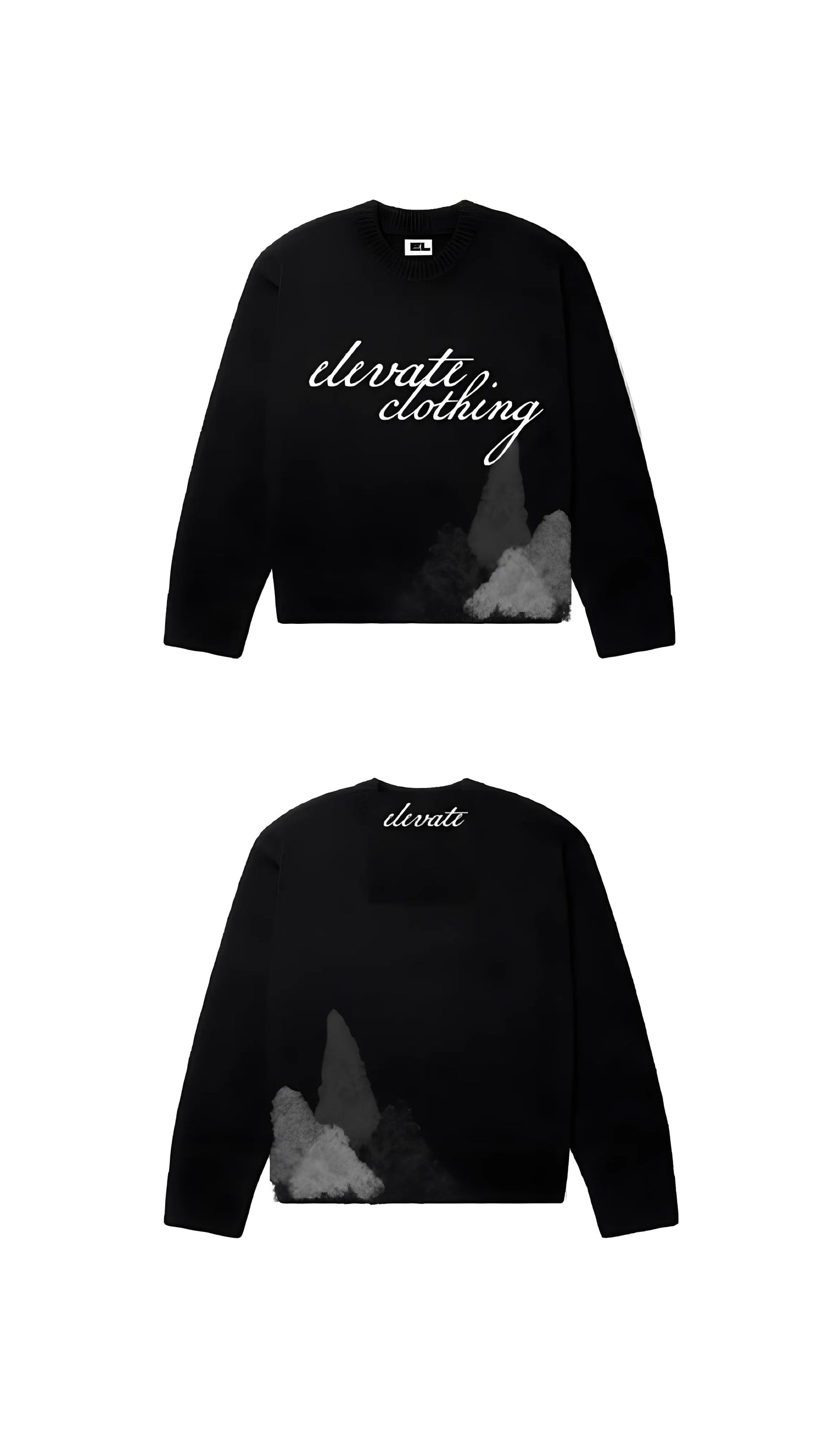 NEW elevate “dead winter” black sweater (pre order)