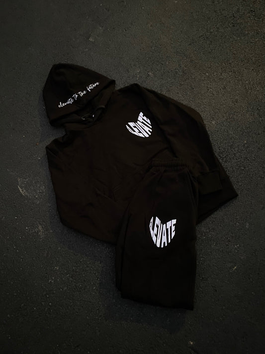 elevate “hearts” black tracksuit